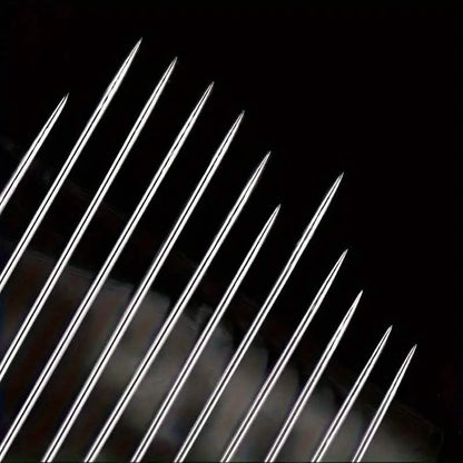 30-Pieces: Self-Threading Random Sizes Needles with Wooden Storage Tube - A-1 Thread Vault