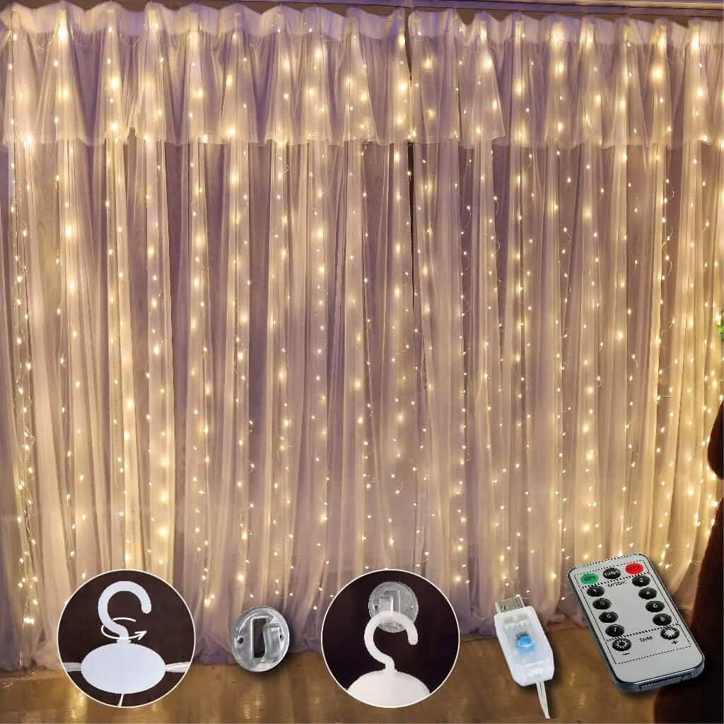 300 LED Curtain Fairy Lights - A-1 Thread Vault
