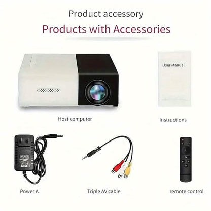 3000+ Lumens HD Mini Projector with Remote - A-1 Thread Vault