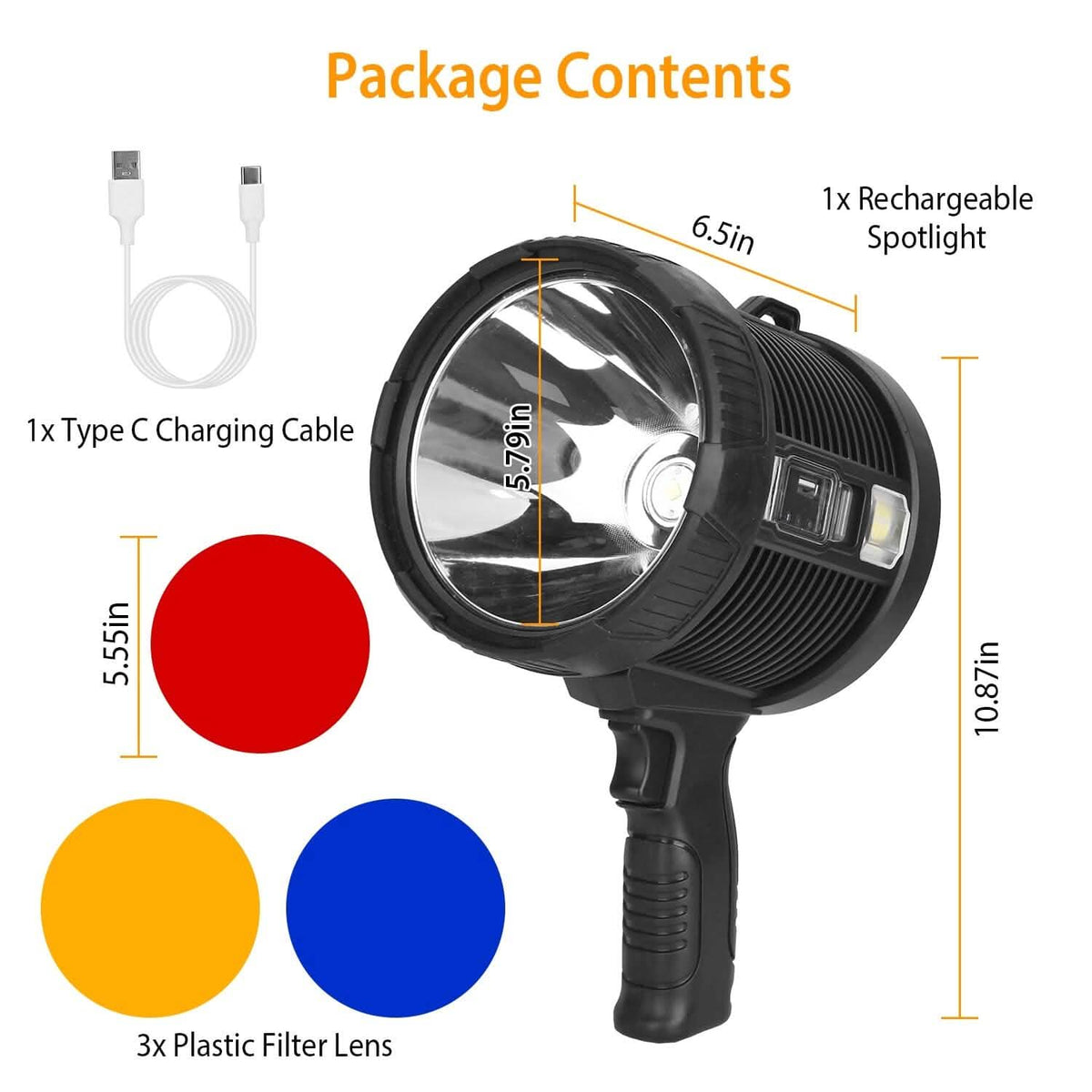 3000LM Rechargeable LED Flashlight - A-1 Thread Vault