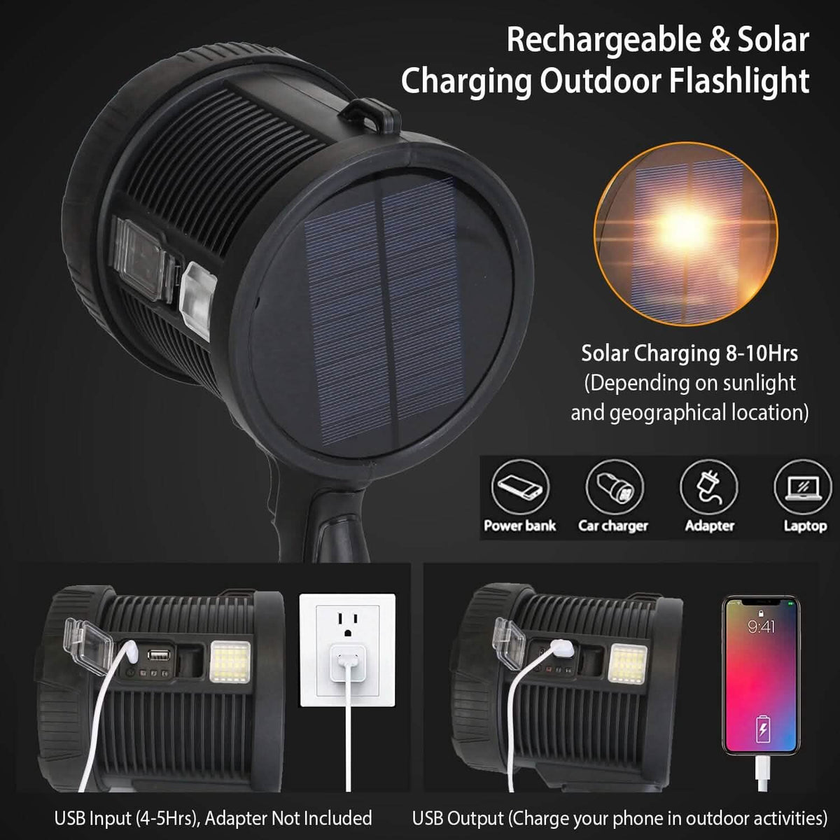 3000LM Rechargeable LED Flashlight - A-1 Thread Vault