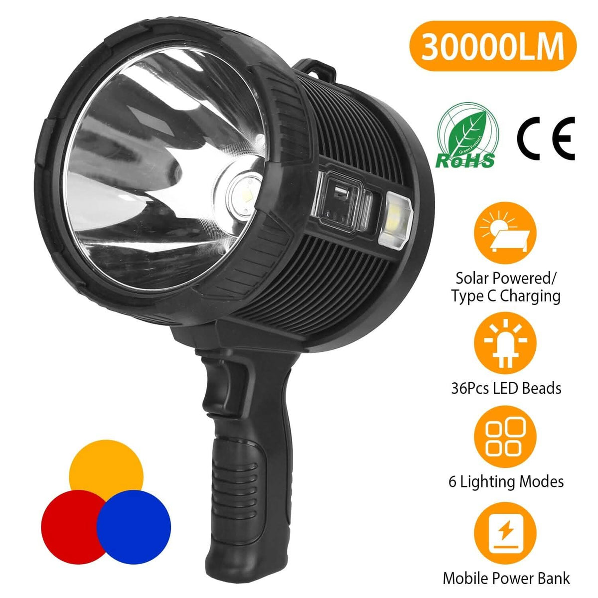 3000LM Rechargeable LED Flashlight - A-1 Thread Vault