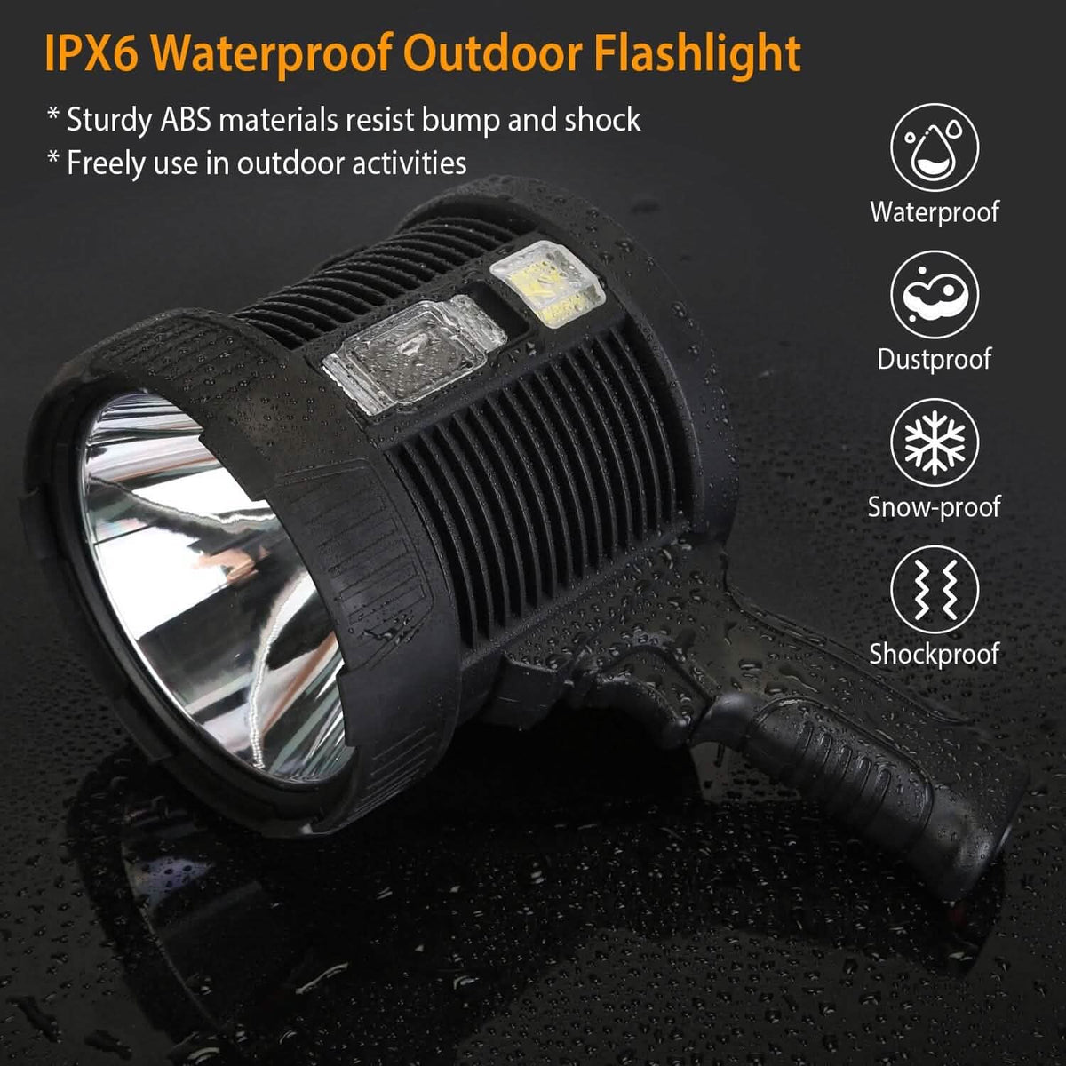 3000LM Rechargeable LED Flashlight - A-1 Thread Vault