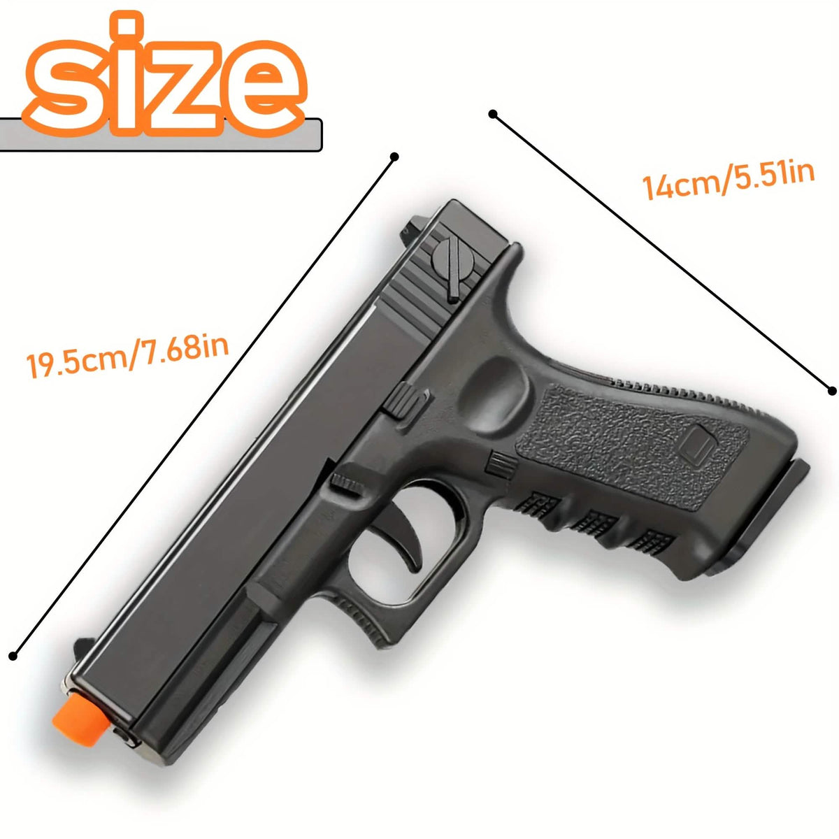 Semi-Automatic Foam Bullet Toy Pistol for Kids (8+) - A-1 Thread Vault