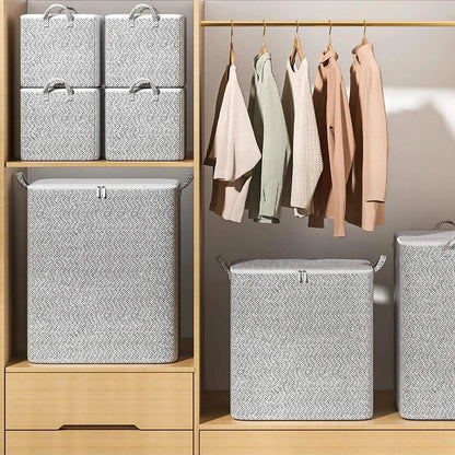 30L Foldable Fabric Clothes Storage Organizer Bag with Reinforced Handle - A-1 Thread Vault