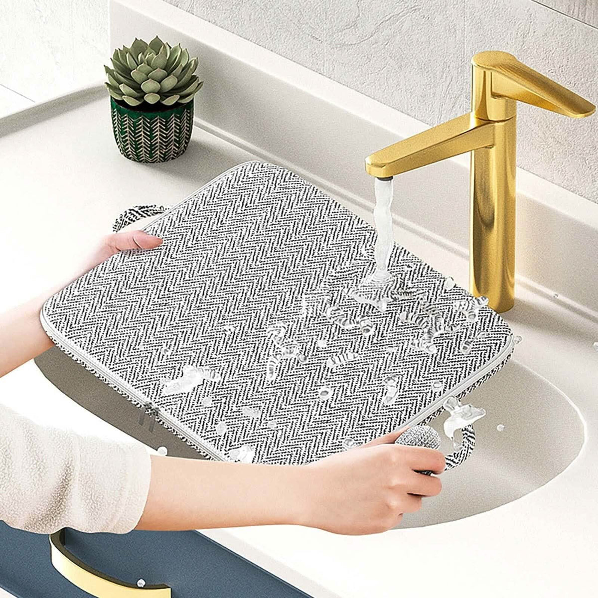 30L Foldable Fabric Clothes Storage Organizer Bag with Reinforced Handle - A-1 Thread Vault