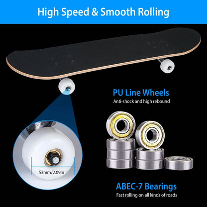 31x8in 9 Layers Maple Concave Skateboard - A-1 Thread Vault