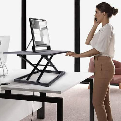 32" Height Adjustable Stand Up Desk Converter Gas Spring Desk Riser Converter Sit to Stand - A-1 Thread Vault