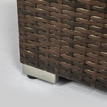 32" Outdoor Rattan Propane Gas Fire Table with Tile Tabletop - A-1 Thread Vault