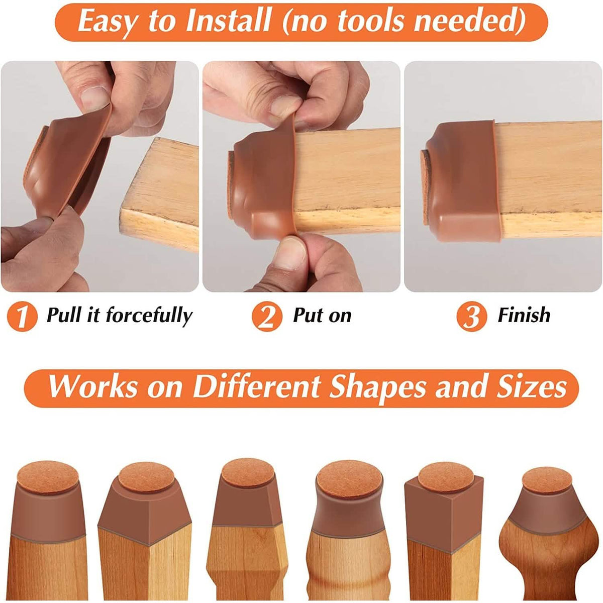 32-Piece: Clear Chair Leg Floor Protectors - A-1 Thread Vault