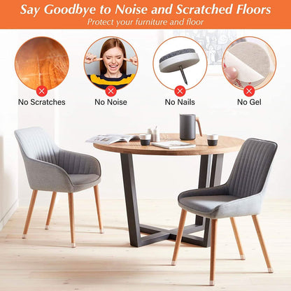 32-Piece: Clear Chair Leg Floor Protectors - A-1 Thread Vault