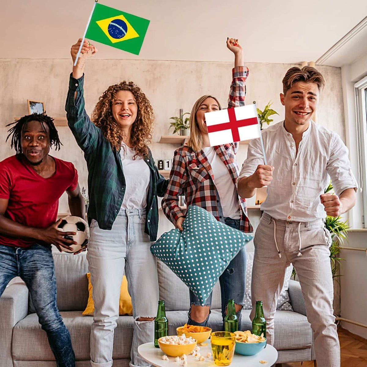 32-Pieces: World Cup 2022 Participating National Teams Flags - A-1 Thread Vault