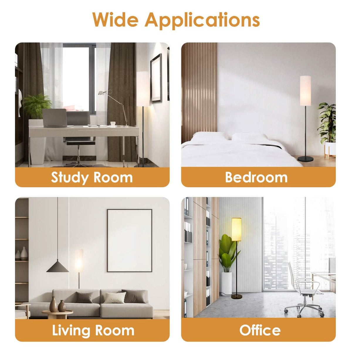 3200K Warm Yellow Light Modern Standing Lamp with Foot Switch 6W Bulb - A-1 Thread Vault