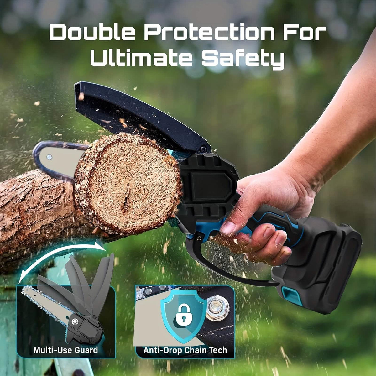 6-inch Cordless Mini Chainsaw – Handheld Electric, Lightweight, Battery-Powered - A-1 Thread Vault