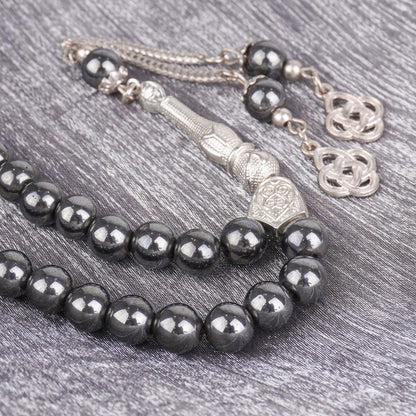 33 Bead Black Obsidian Tasbeeh(MR085) - A-1 Thread Vault