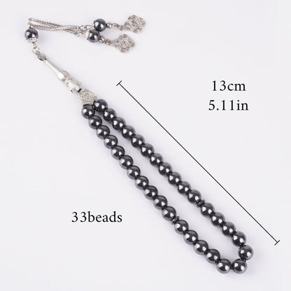 33 Bead Black Obsidian Tasbeeh(MR085) - A-1 Thread Vault