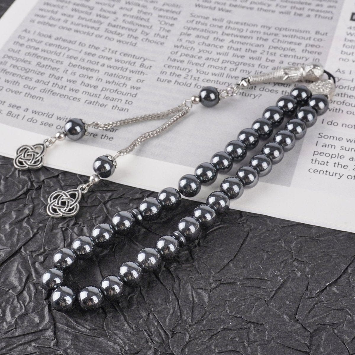 33 Bead Black Obsidian Tasbeeh(MR085) - A-1 Thread Vault