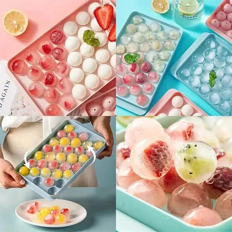 33 Round Shape Ice Cube Maker Tray - A-1 Thread Vault
