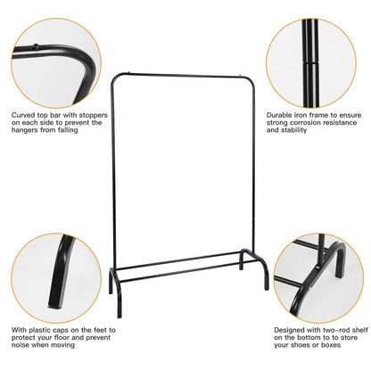 33Lbs Loading Garment Racks Freestanding with Bottom Shelf - A-1 Thread Vault