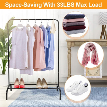 33Lbs Loading Garment Racks Freestanding with Bottom Shelf - A-1 Thread Vault