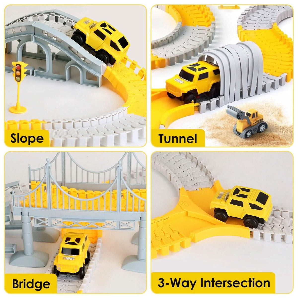340-Piece: Construction Race Track Toy Set - A-1 Thread Vault