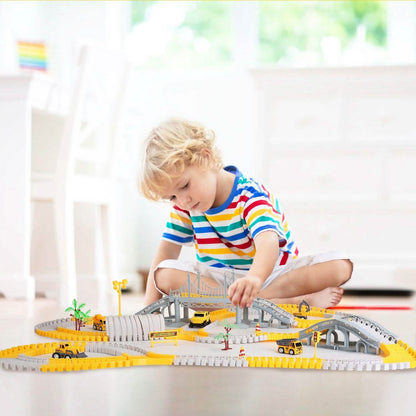 340-Piece: Construction Race Track Toy Set - A-1 Thread Vault