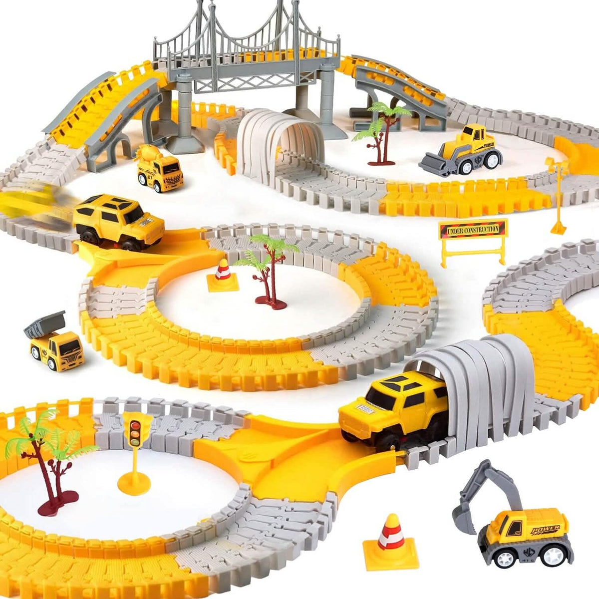 340-Piece: Construction Race Track Toy Set - A-1 Thread Vault