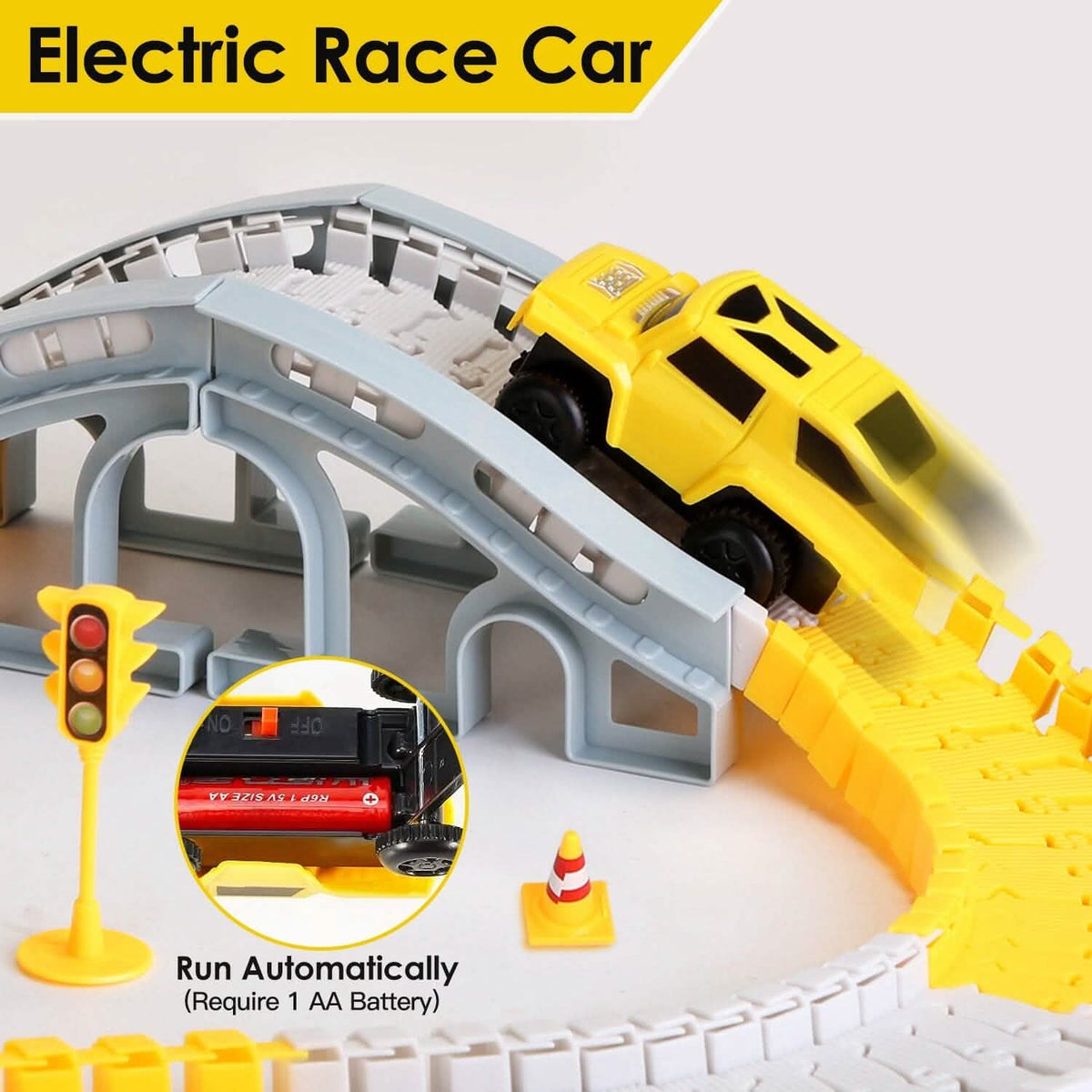 340-Piece: Construction Race Track Toy Set - A-1 Thread Vault