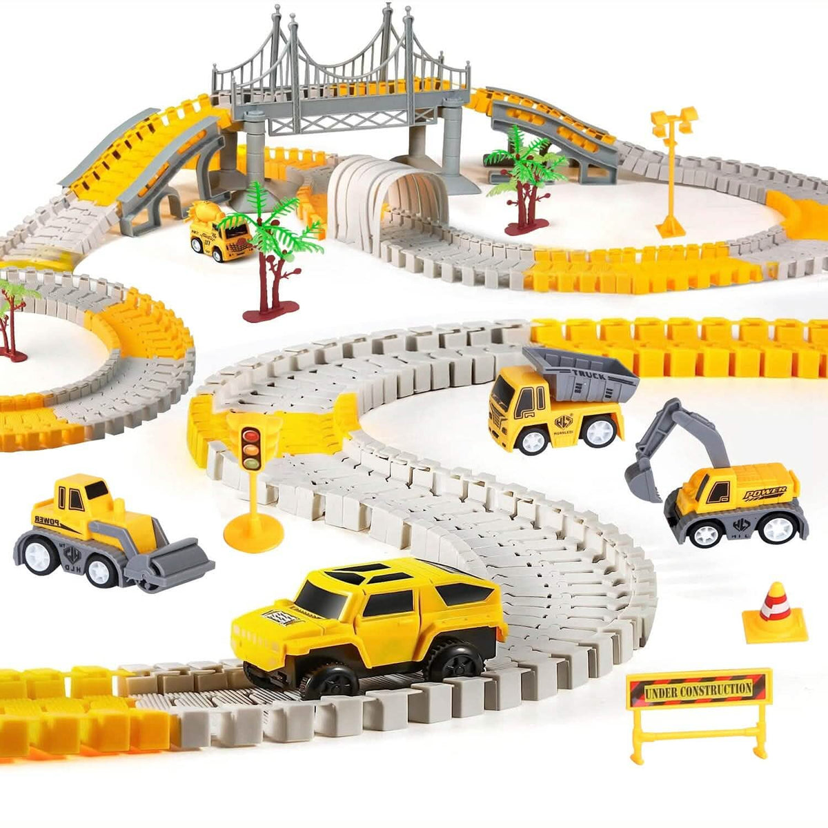 340-Piece: Construction Race Track Toy Set - A-1 Thread Vault