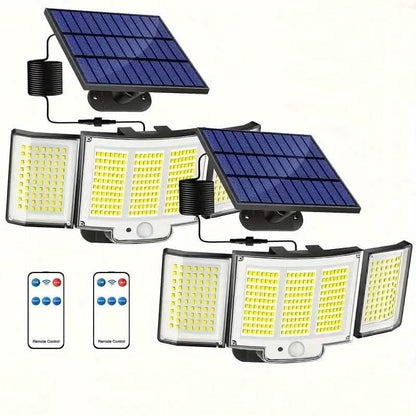 348 LED Motion Sensor Solar Lights Outdoor with Remote Control - A-1 Thread Vault