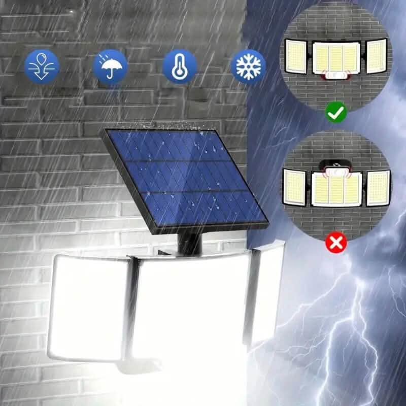 348 LED Motion Sensor Solar Lights Outdoor with Remote Control - A-1 Thread Vault