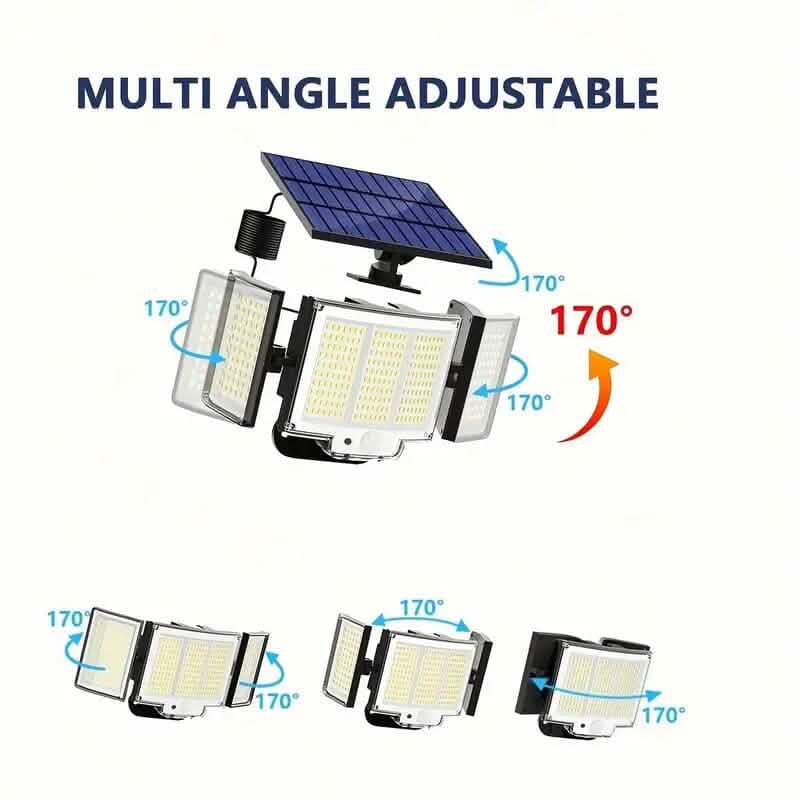 348 LED Motion Sensor Solar Lights Outdoor with Remote Control - A-1 Thread Vault