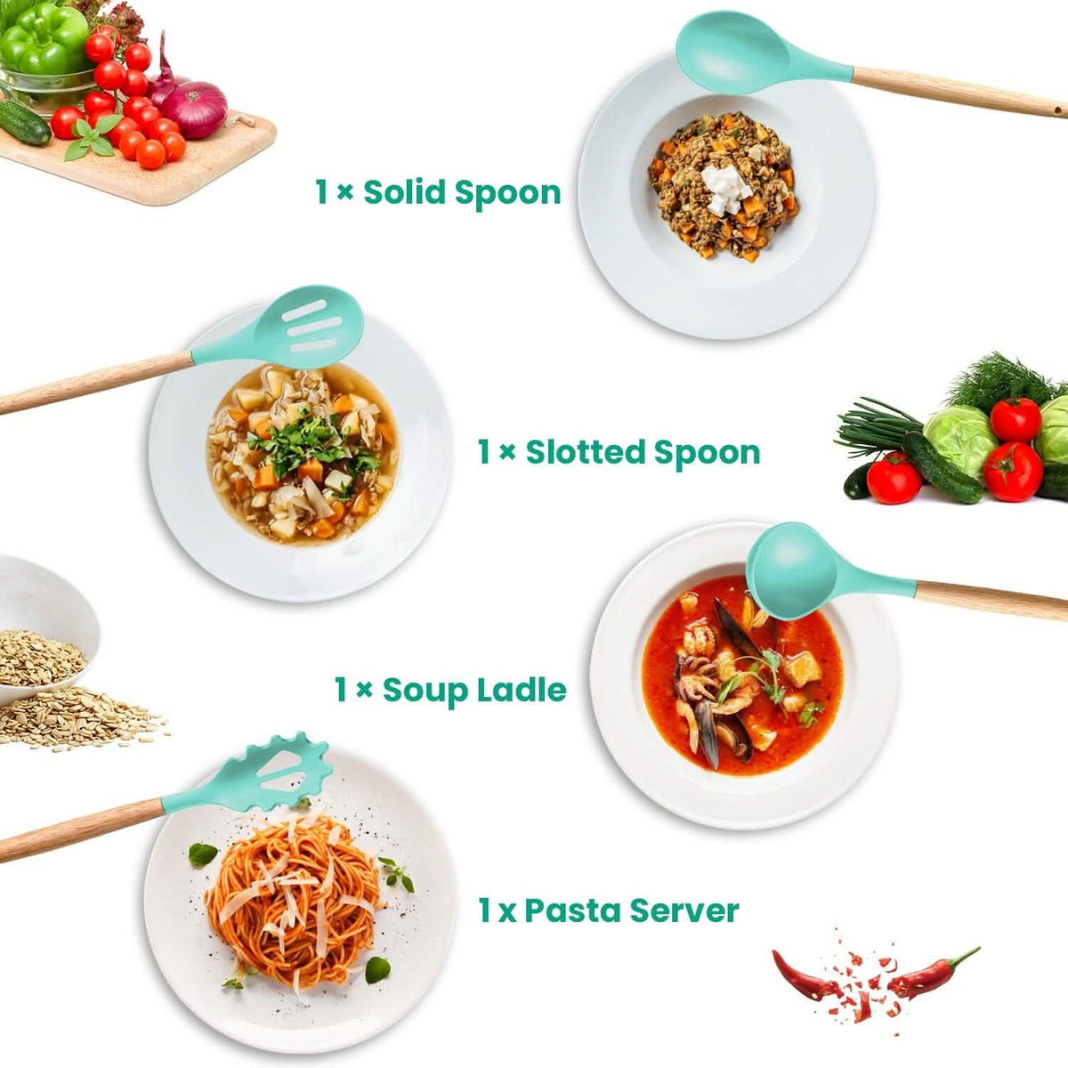 35-Pieces: Kitchen Cooking Utensils Set - A-1 Thread Vault
