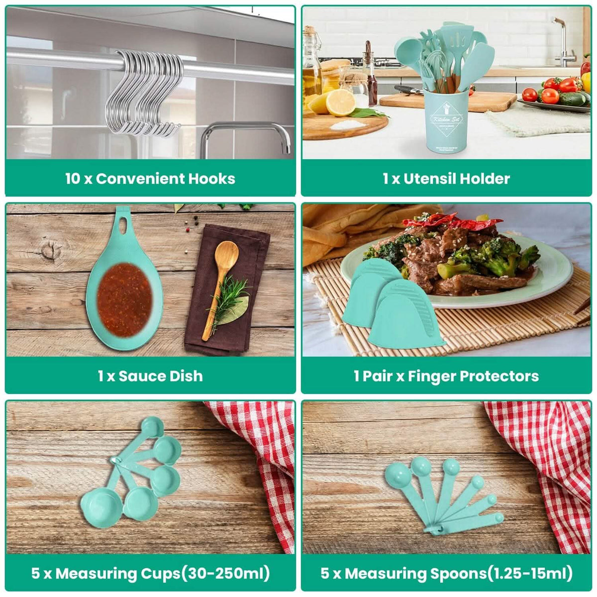 35-Pieces: Kitchen Cooking Utensils Set - A-1 Thread Vault