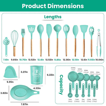 35-Pieces: Kitchen Cooking Utensils Set - A-1 Thread Vault