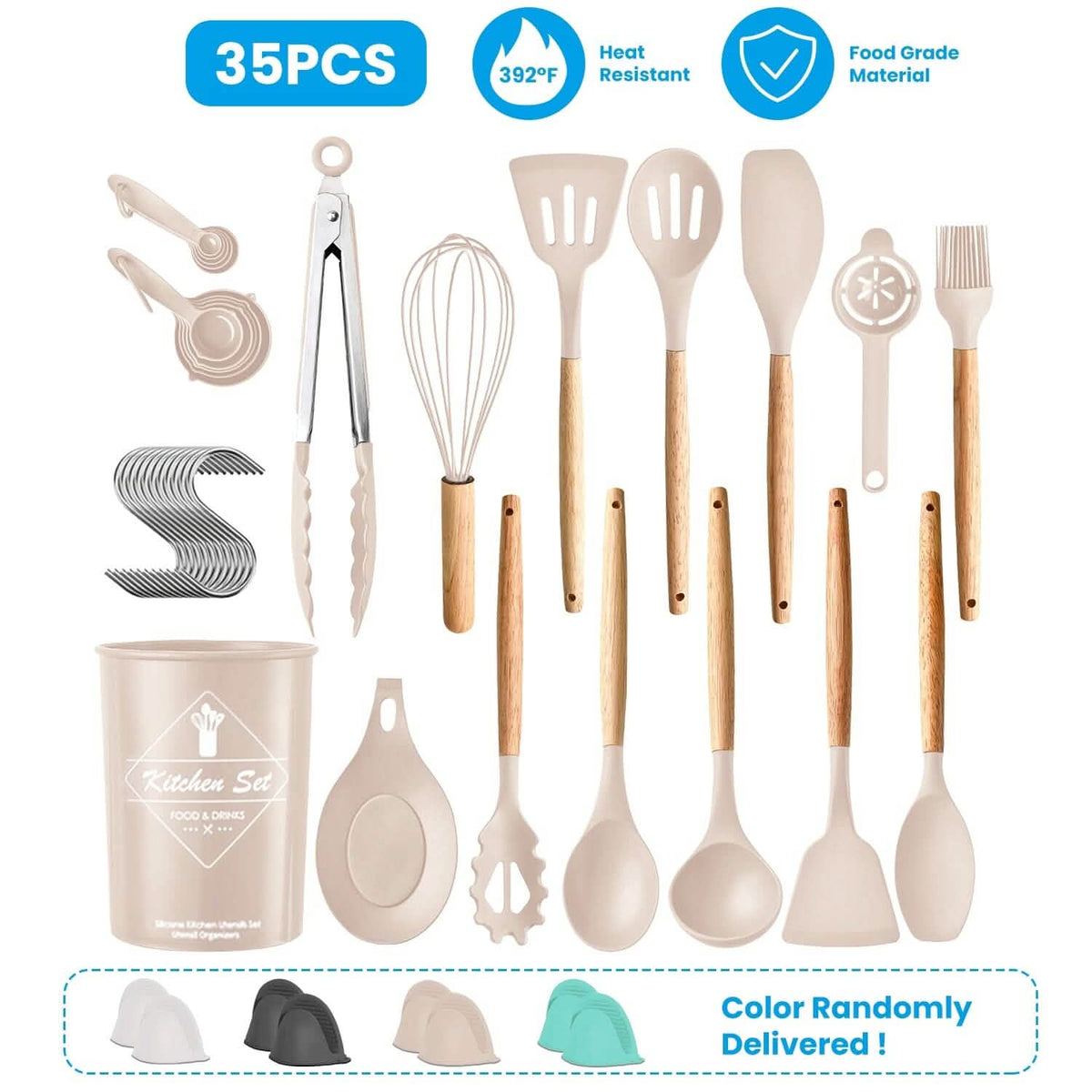 35-Pieces: Kitchen Cooking Utensils Set - A-1 Thread Vault