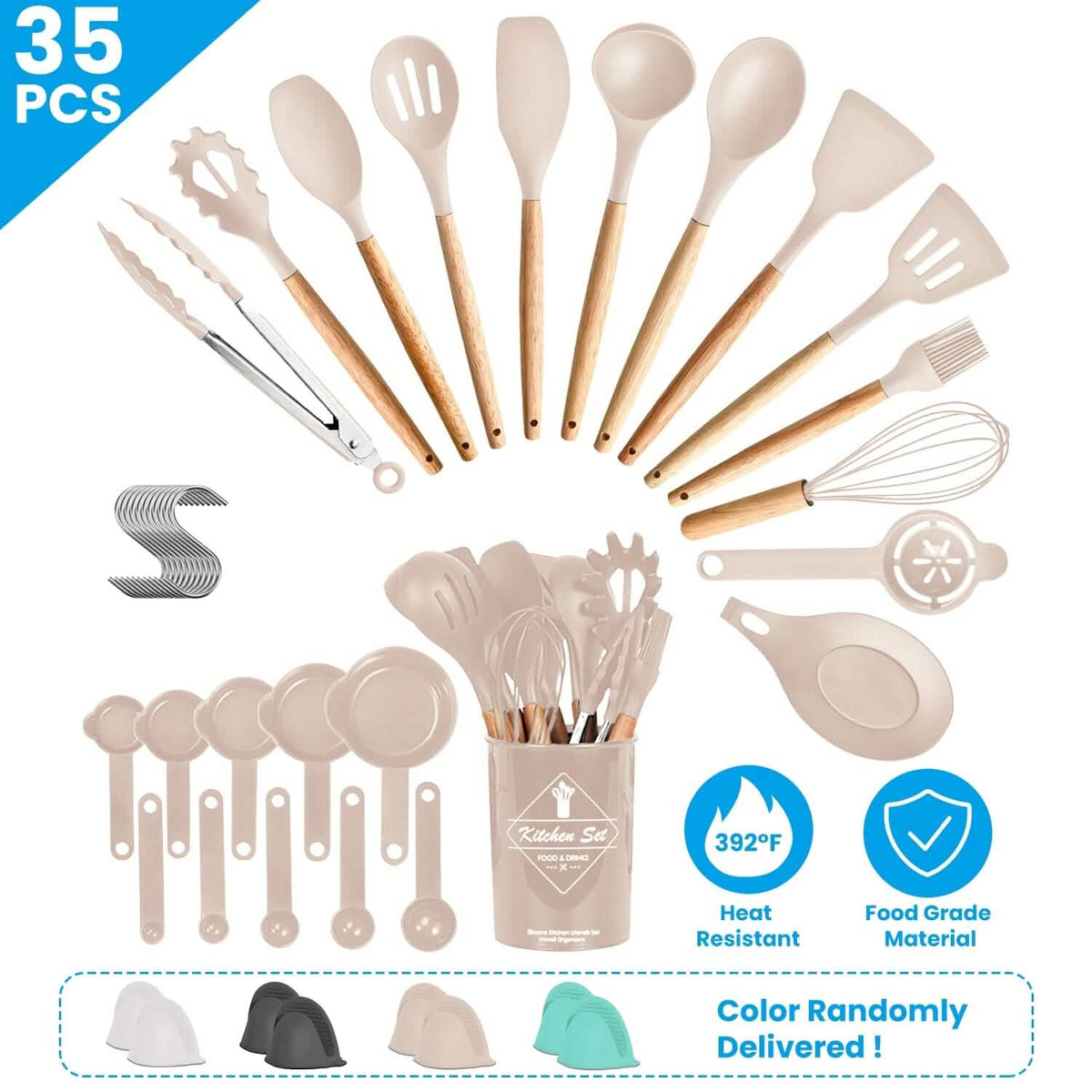 35-Pieces: Kitchen Cooking Utensils Set - A-1 Thread Vault