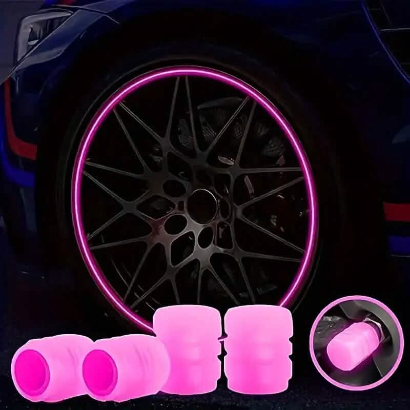 36-Pieces: Glow-in-the-Dark Car Tire Valve Cap Set - A-1 Thread Vault