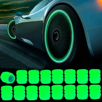 36-Pieces: Glow-in-the-Dark Car Tire Valve Cap Set - A-1 Thread Vault