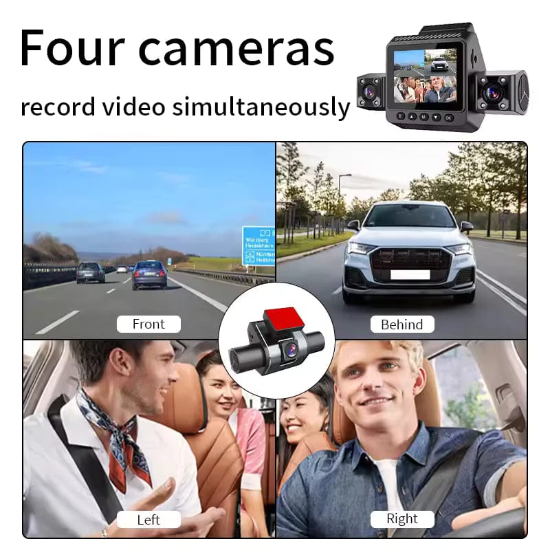 360° Car Drive Recorder – Night Vision, 1080p, 4-Channel - A-1 Thread Vault