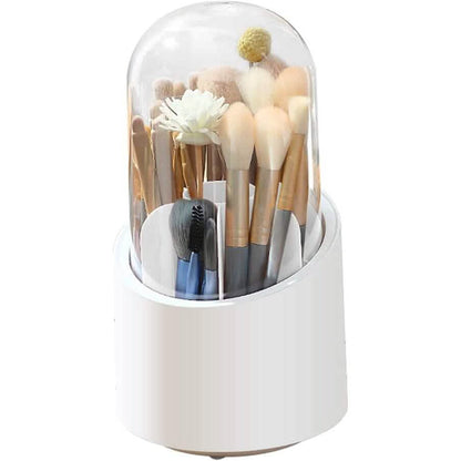 360-Degree Rotating Dustproof Makeup Brush Organizer - A-1 Thread Vault