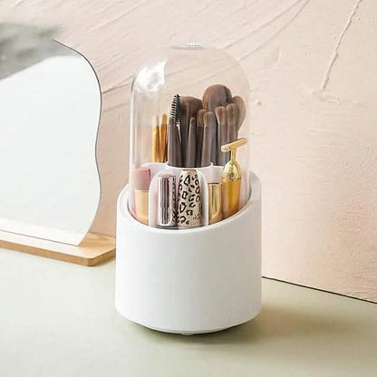 360-Degree Rotating Dustproof Makeup Brush Organizer - A-1 Thread Vault