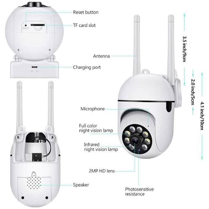 360 Full HD Wi-fi Wireless IP CCTV Security Camera - A-1 Thread Vault