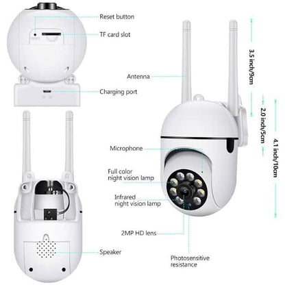 360 Full HD Wi-fi Wireless IP CCTV Security Camera - A-1 Thread Vault