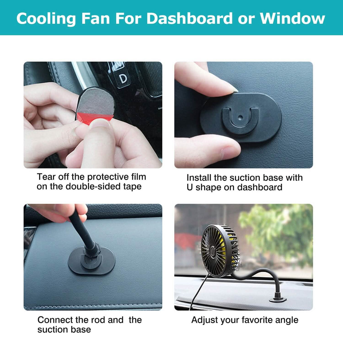 360 º Rotatable Car Cooling Fan with 3 Speeds - A-1 Thread Vault