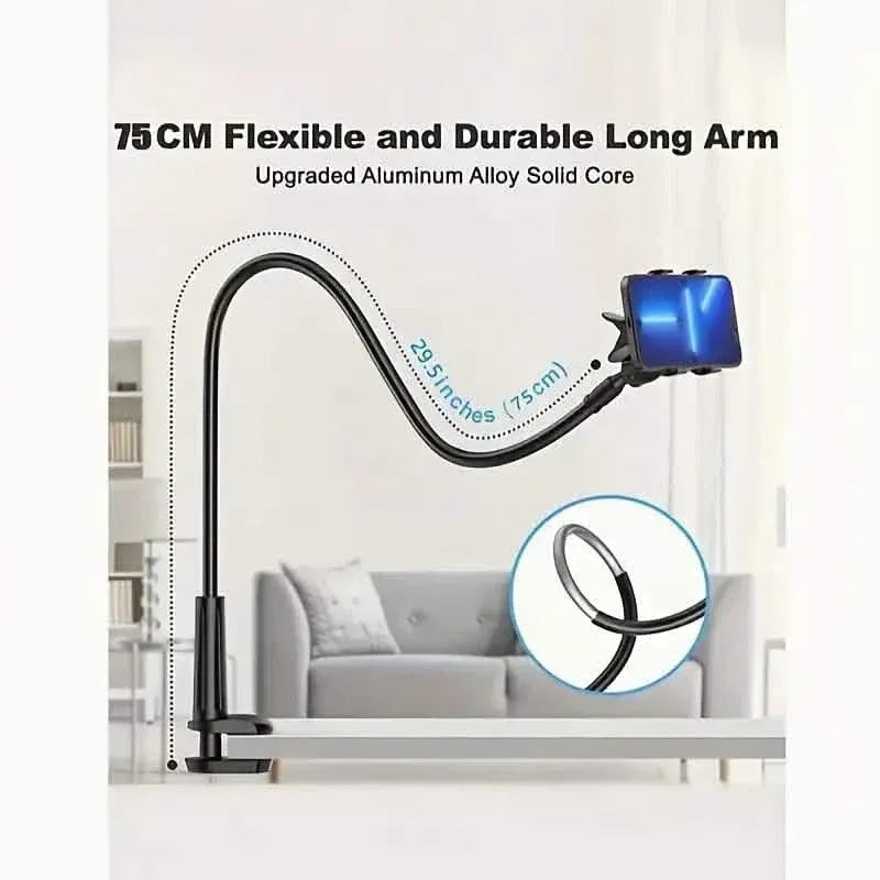 360° Rotating Universal Phone Stand with Flexible Spiral Base for Lazy Browsing - A-1 Thread Vault