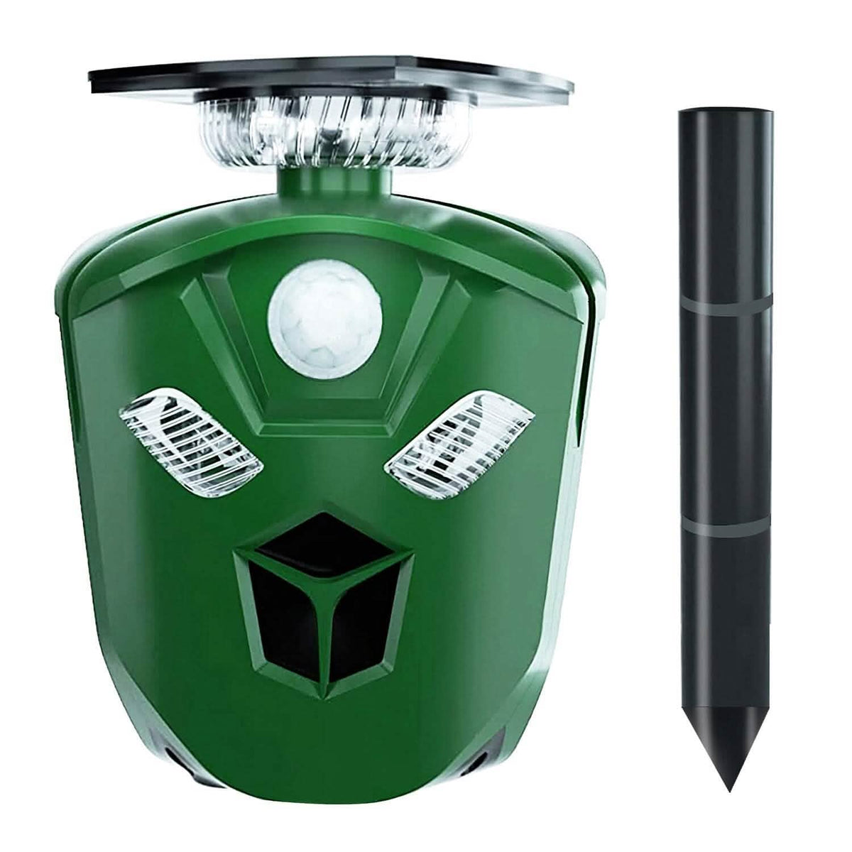360° Electric Solar Powered Ultrasonic Repeller with Motion Sensor LED Flashing Lights - A-1 Thread Vault