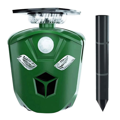 360° Electric Solar Powered Ultrasonic Repeller with Motion Sensor LED Flashing Lights - A-1 Thread Vault