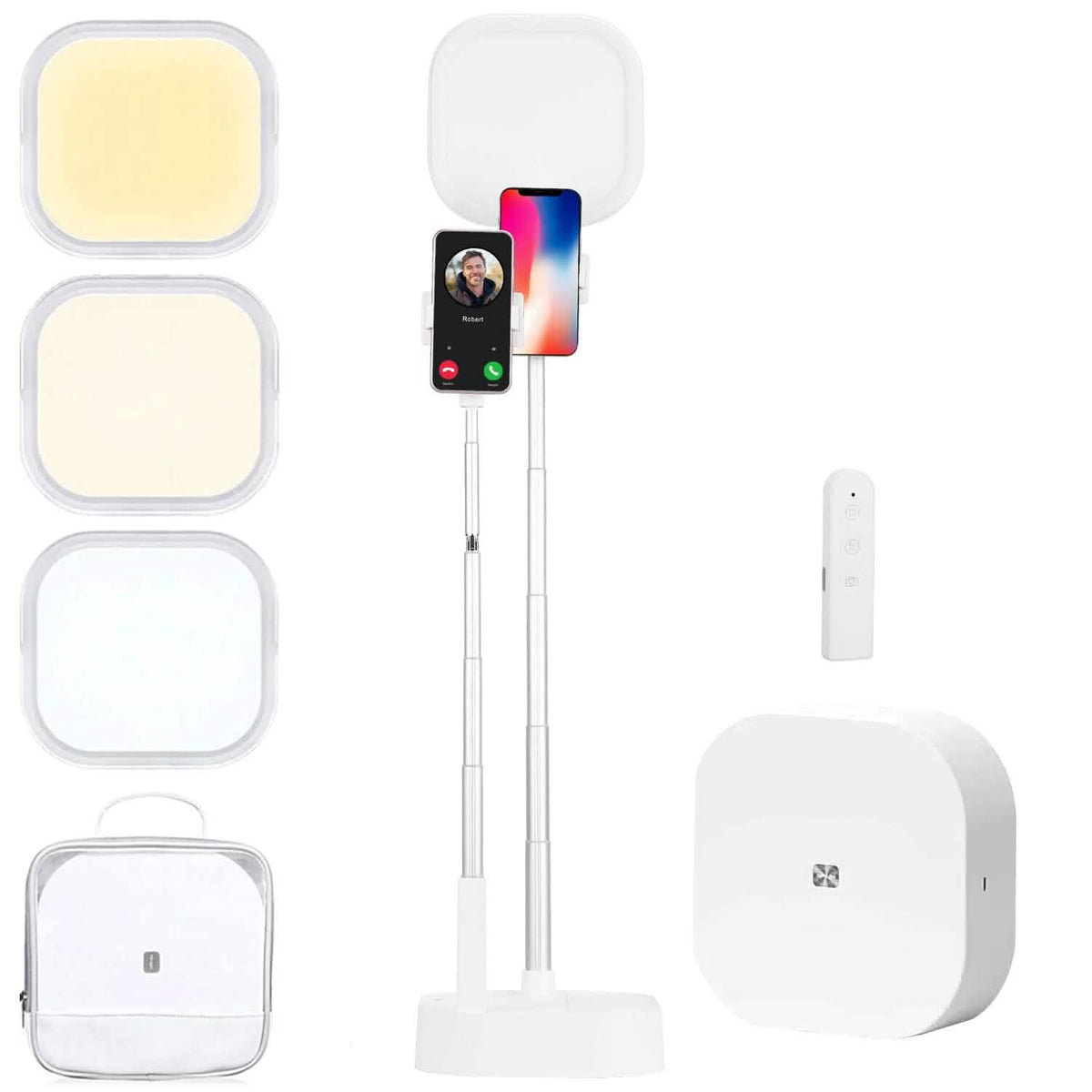 360° Rotatable Dual Phone Holder with Rechargeable Wireless Remote V8 - A-1 Thread Vault