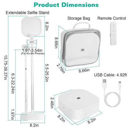 360° Rotatable Dual Phone Holder with Rechargeable Wireless Remote V8 - A-1 Thread Vault